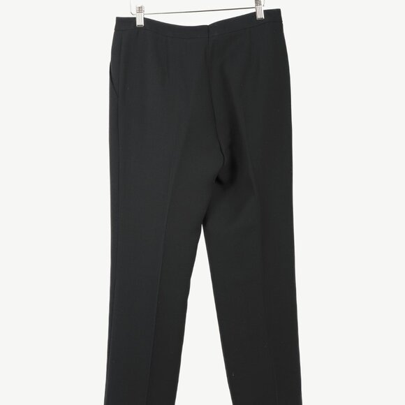 Escada Tamineh Black Silk & Wool Crepe Straight-Leg Trousers - Picture 2 of 10
